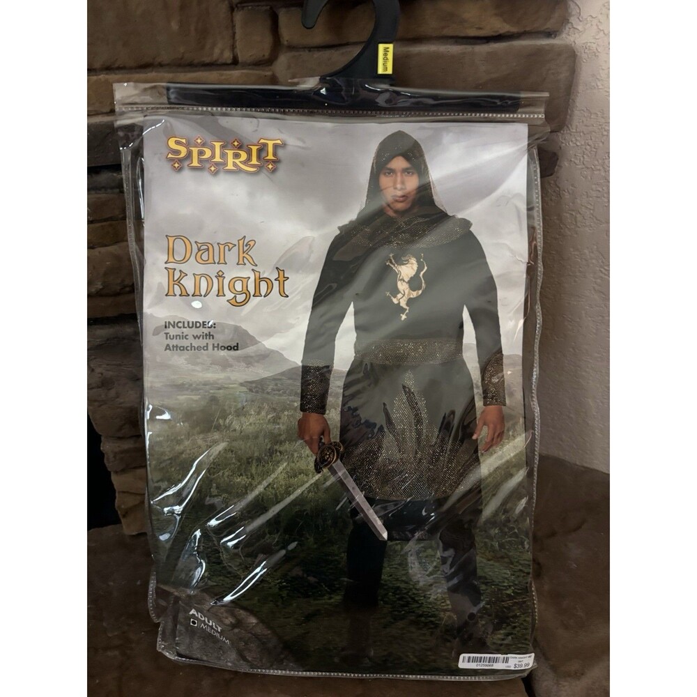 Dark Knight Adult Costume Medium Includes Tunic With Attached Hood